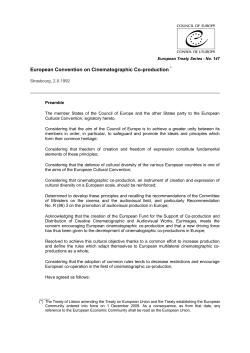 CETS 147 - European Convention on Cinematographic Co