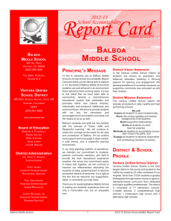 BALBOA MIDDLE SCHOOL - Ventura Unified School District