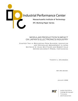 modular production`s impact on japan`s electronics industry