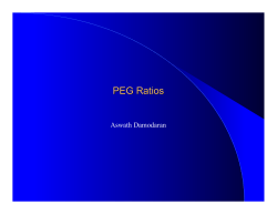 PEG Ratios - NYU Stern