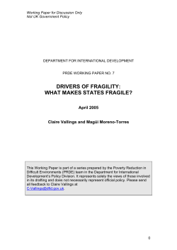 drivers of fragility: what makes states fragile?