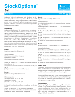StockOptions Salt Kit User Guide