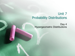 Hypergeometric Distribution