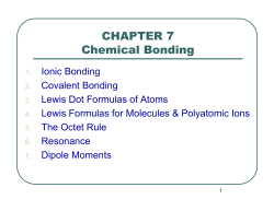 CHAPTER 7 Chemical Bonding