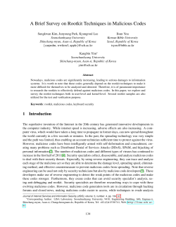 A Brief Survey on Rootkit Techniques in Malicious Codes