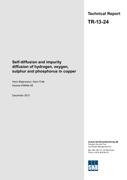 Self-diffusion and impurity diffusion of hydrogen, oxygen, sulphur