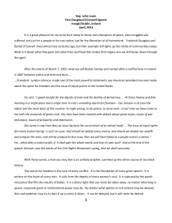 Congressman John Lewis` speech