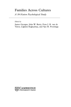 Families Across Cultures