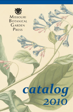 MBG Press Catalog 2010 - Missouri Botanical Garden