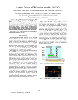 Lumped Element MIM Capacitor Model for Si-RFICs