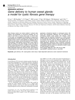 Gene delivery to human sweat glands: a model for cystic