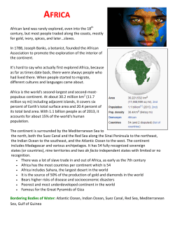 Africa - NJE Third Grade