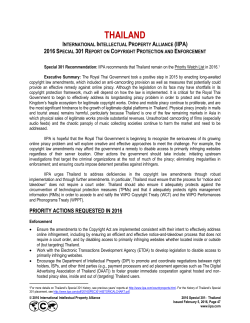 Thailand - International Intellectual Property Alliance