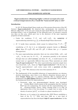 Superconductors: JC, TC and the Nano