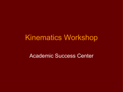 Kinematics Workshop