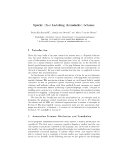 Spatial Role Labeling Annotation Scheme