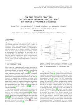 on the passive control of the near-field of coaxial jets by