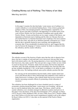 Creating Money out of Nothing