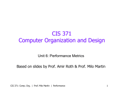 Performance - CIS @ UPenn