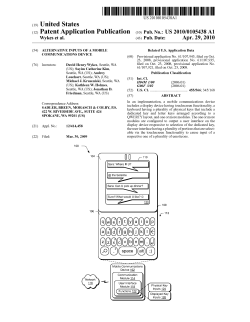 Alternative Inputs of a Mobile Communications Device