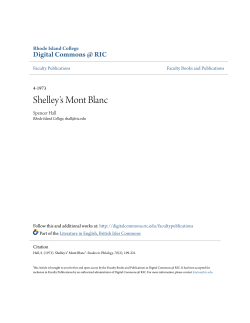 Shelley`s Mont Blanc - Digital Commons @ RIC