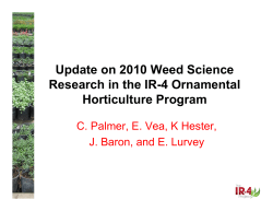 2011 NEWSS Update on IR-4 Weed Science Research - IR
