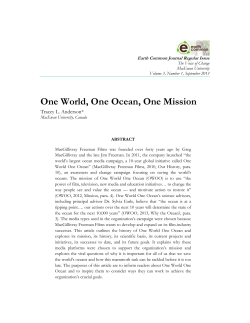 One World, One Ocean, One Mission