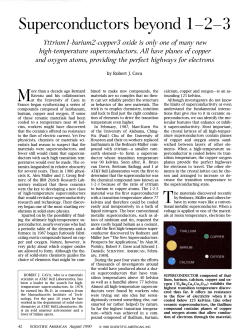 Superconductors beyond 1-2-3 - University of Toronto Physics