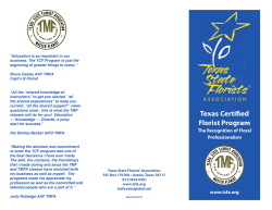 Texas Certified Florist Program - Texas State Florists` Association