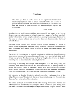 Friendship - Oklahoma Humanities Council