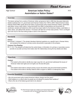Lesson Plan - Kansas Historical Society