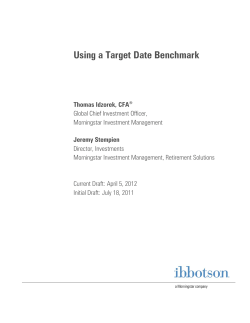 Using a Target Date Benchmark