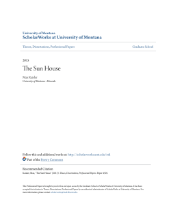The Sun House - ScholarWorks @ UMT