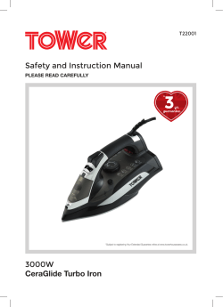Safety and Instruction Manual 3000W CeraGlide Turbo Iron