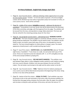 4-H Horse Rulebook - English Rule changes April 2015 - Utah 4-H