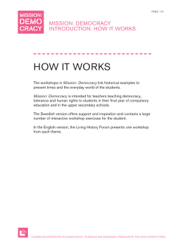 how it works - Levandehistoria.se