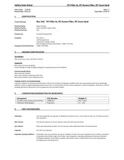 Safety Data Sheet RT-Filler SL, RT-Econo Filler, RT