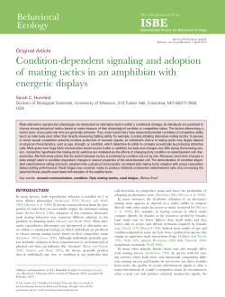 Condition-dependent signaling and adoption of
