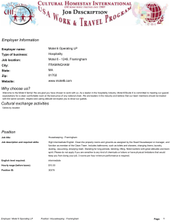 Position Cultural exchange activities Employer Information Why