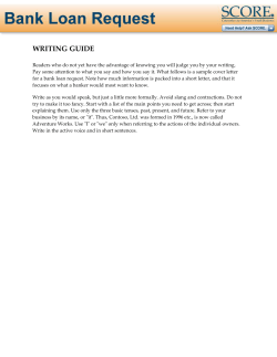 Bank Loan Request Template