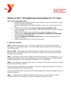 History of the Y: Strengthening Communities for 172 Years