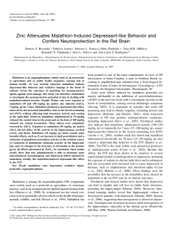 Zinc Attenuates Malathion-Induced Depressant