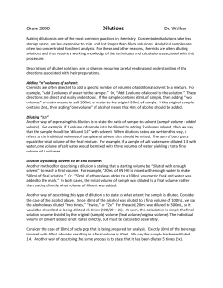 Dilutions - Weber State University