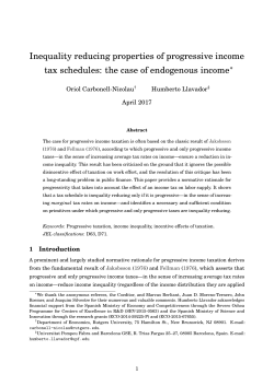 Inequality reducing properties of progressive income tax schedules