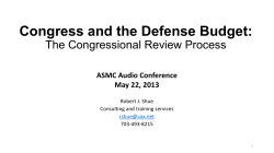 Congress and the Defense Budget: The Congressional Review