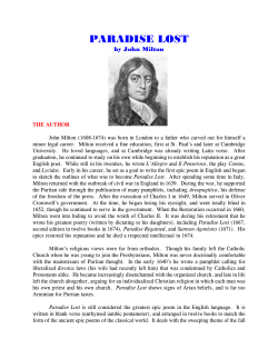 paradise lost - Robert C. Walton