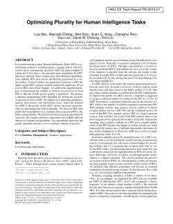 Optimizing Plurality for Human Intelligence Tasks