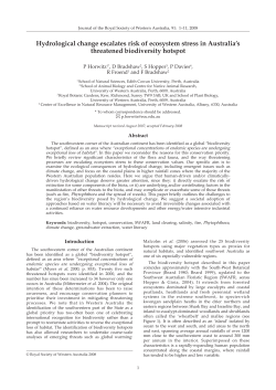 Hydrological change escalates risk of ecosystem stress in Australia`s