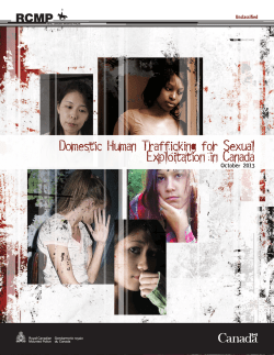 Domestic Human Trafficking for Sexual Exploitation in Canada