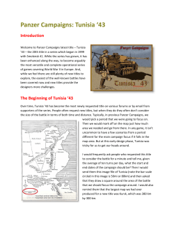 Panzer Campaigns: Tunisia `43